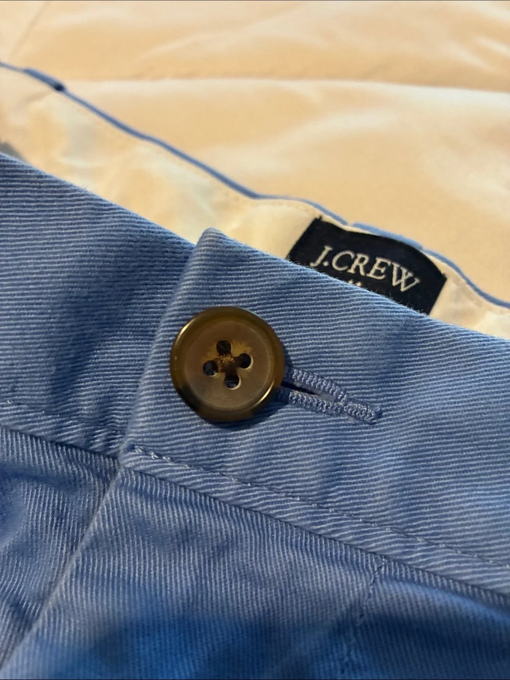 J. Crew Men’s Cornflower Blue Flat-Front Chino Shorts